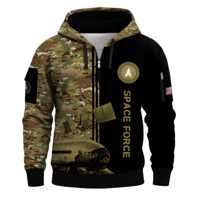 US Space Force All-over Quater Zip Hoodie