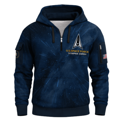 US Space Force All-over Quater Zip Hoodie
