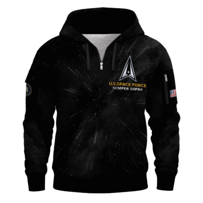 US Space Force All-over Quater Zip Hoodie