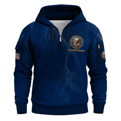 US Veteran All-over Quater Zip Hoodie