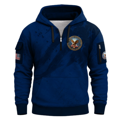 US Veteran All-over Quater Zip Hoodie