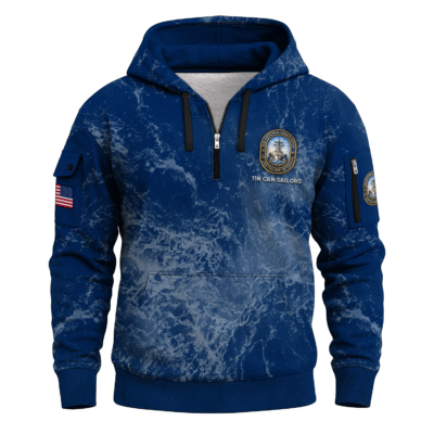 US Navy Tin Can Sailors All-over Quarter Zip Hoodie