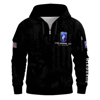 US Army AirBorne All-over Quarter Zip Hoodie
