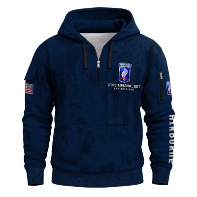 US Army AirBorne All-over Quarter Zip Hoodie