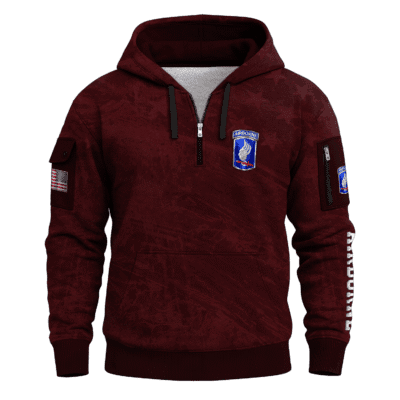 US Army AirBorne All-over Quarter Zip Hoodie