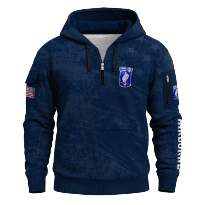 US Army AirBorne All-over Quarter Zip Hoodie