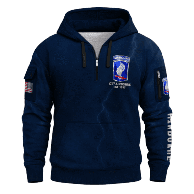 US Army AirBorne All-over Quarter Zip Hoodie