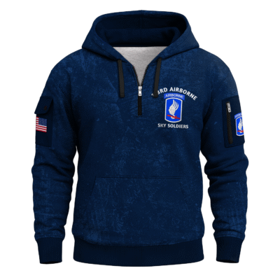 US Army AirBorne All-over Quarter Zip Hoodie