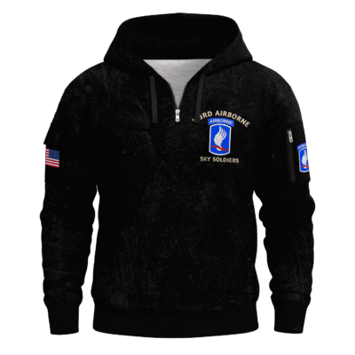 US Army AirBorne All-over Quarter Zip Hoodie