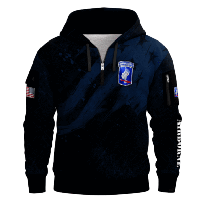 US Army AirBorne All-over Quarter Zip Hoodie