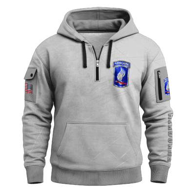 US Army AirBorne All-over Quarter Zip Hoodie