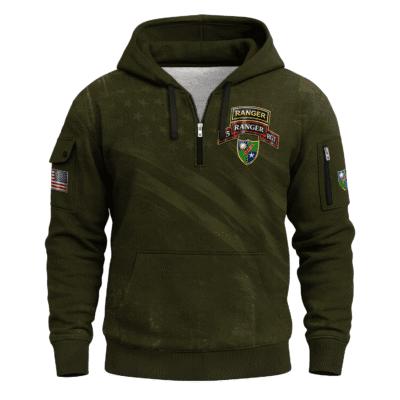 US Army 75th Ranger Regiment All-over Quarter Zip Hoodie