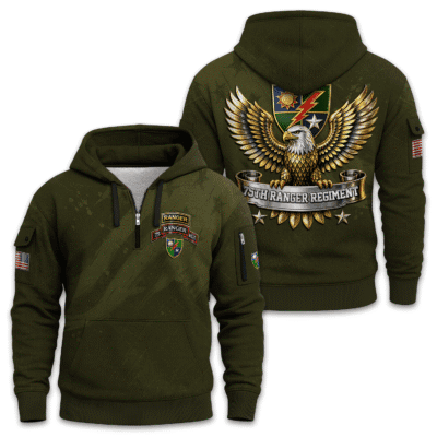 US Army 75th Ranger Regiment Quarter Zip Hoodie