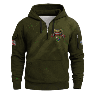 US Army 75th Ranger Regiment All-over Quarter Zip Hoodie