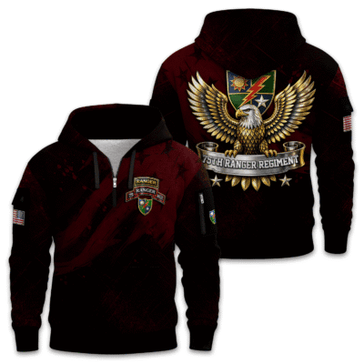 US Army 75th Ranger Regiment Quarter Zip Hoodie