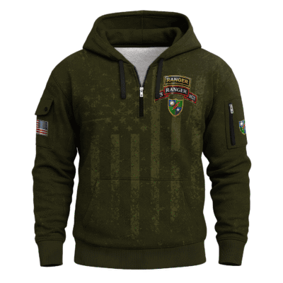 US Army 75th Ranger Regiment All-over Quarter Zip Hoodie