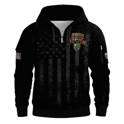 US Army 75th Ranger Regiment All-over Quarter Zip Hoodie