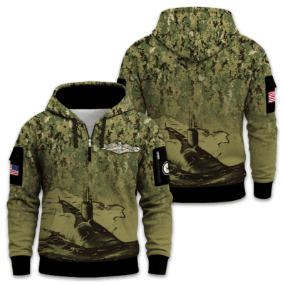 US Navy Submarine 250th Years of Service Quarter Zip Hoodie