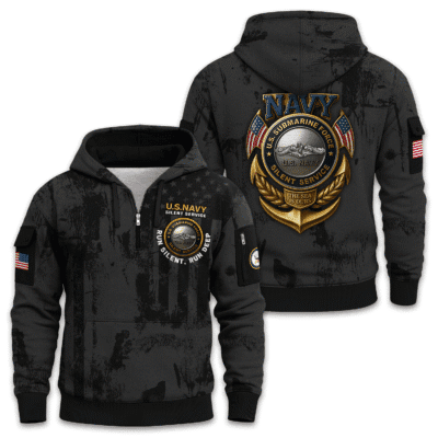 US Navy Submarine 250th Years of Service Quarter Zip Hoodie
