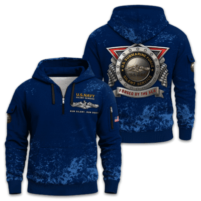 US Navy Submarine Quarter Zip Hoodie
