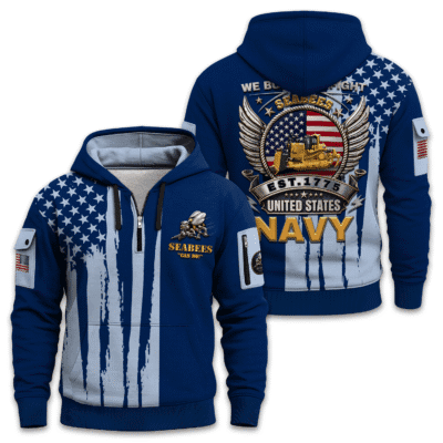 US Navy Seabees 250th Years of Service Quarter Zip Hoodie