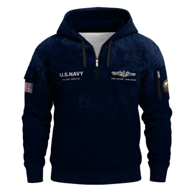 USS Cheyenne (SSN-773) Submarine US Navy All-over Quarter Zip Hoodie