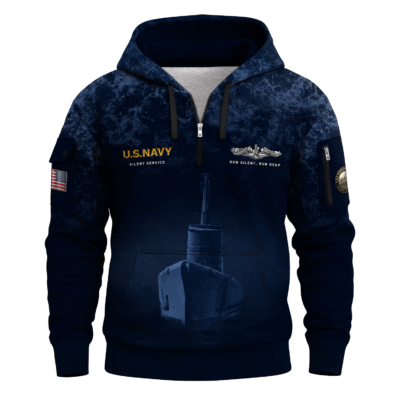 USS Tang (SS-306) Submarine US Navy All-over Quarter Zip Hoodie