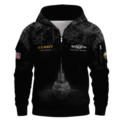 USS Wahoo (SS-238) Submarine US Navy All-over Quarter Zip Hoodie