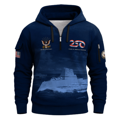 America 250 – US Navy All-Over Quarter Zip Hoodie