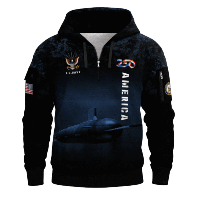 America 250 – US Navy All-Over Quarter Zip Hoodie