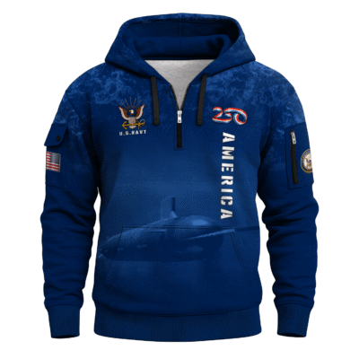 America 250 – US Navy All-Over Quarter Zip Hoodie