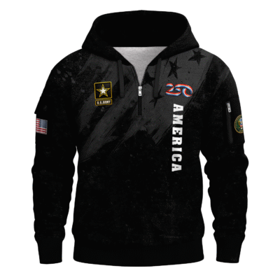 America 250 – US Army All-Over Quarter Zip Hoodie