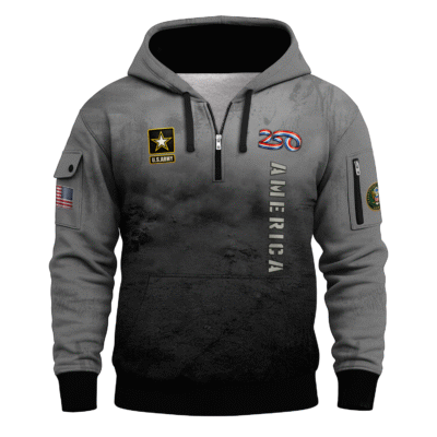 America 250 – US Army All-Over Quarter Zip Hoodie