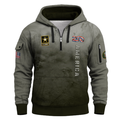 America 250 – US Army All-Over Quarter Zip Hoodie