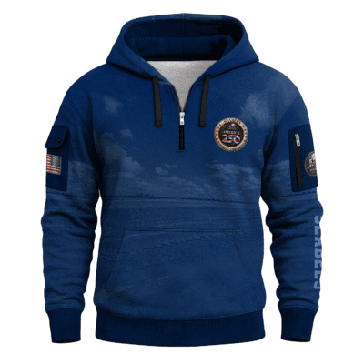 America 250 - US Navy SeaBees All-Over Quarter Zip Hoodie
