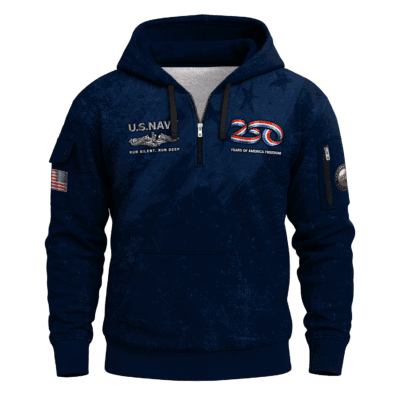 America 250 - US Navy Submarine All-Over Quarter Zip Hoodie