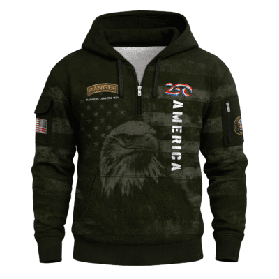 America 250 - US Army Ranger All-Over Quarter Zip Hoodie