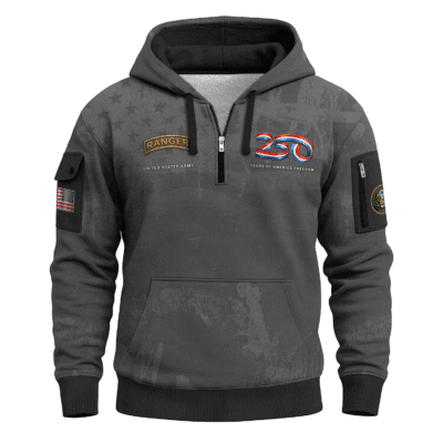 America 250 - US Army Ranger All-Over Quarter Zip Hoodie