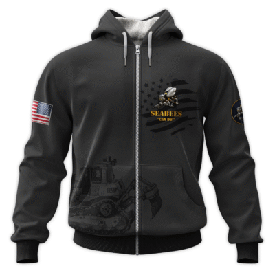 US Navy SeaBees All-Over Zip Hoodie