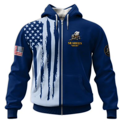 US Navy SeaBees All-Over Zip Hoodie