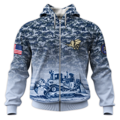 US Navy SeaBees All-Over Zip Hoodie