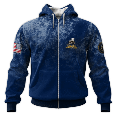 US Navy SeaBees All-Over Zip Hoodie