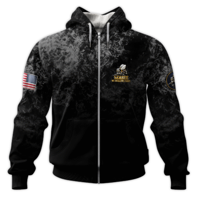 US Navy SeaBees All-Over Zip Hoodie