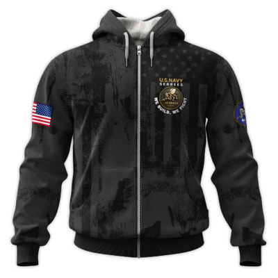 US Navy SeaBees All-Over Zip Hoodie
