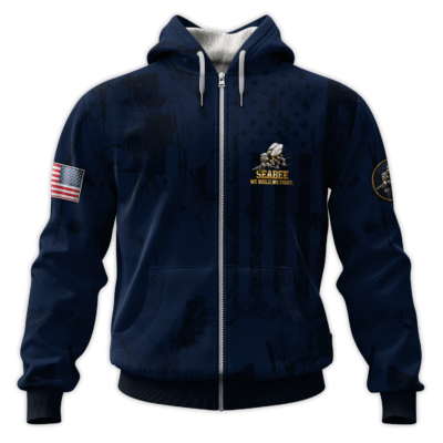 US Navy SeaBees All-Over Zip Hoodie