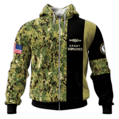 US Navy Submarine All-Over Zip Hoodie