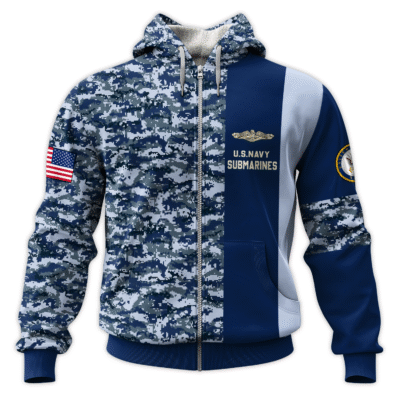 US Navy Submarine All-Over Zip Hoodie