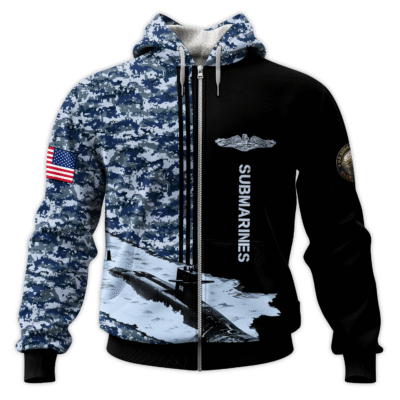 US Navy Submarine All-Over Zip Hoodie