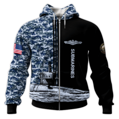 US Navy Submarine All-Over Zip Hoodie
