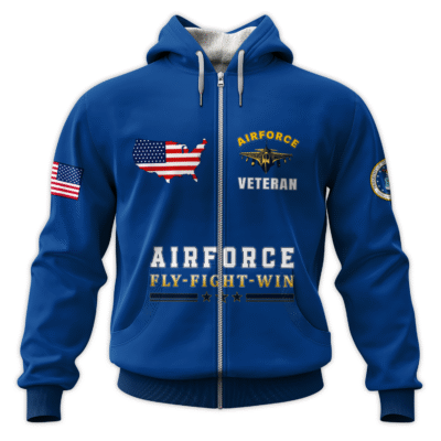 US Air Force All-Over Zip Hoodie